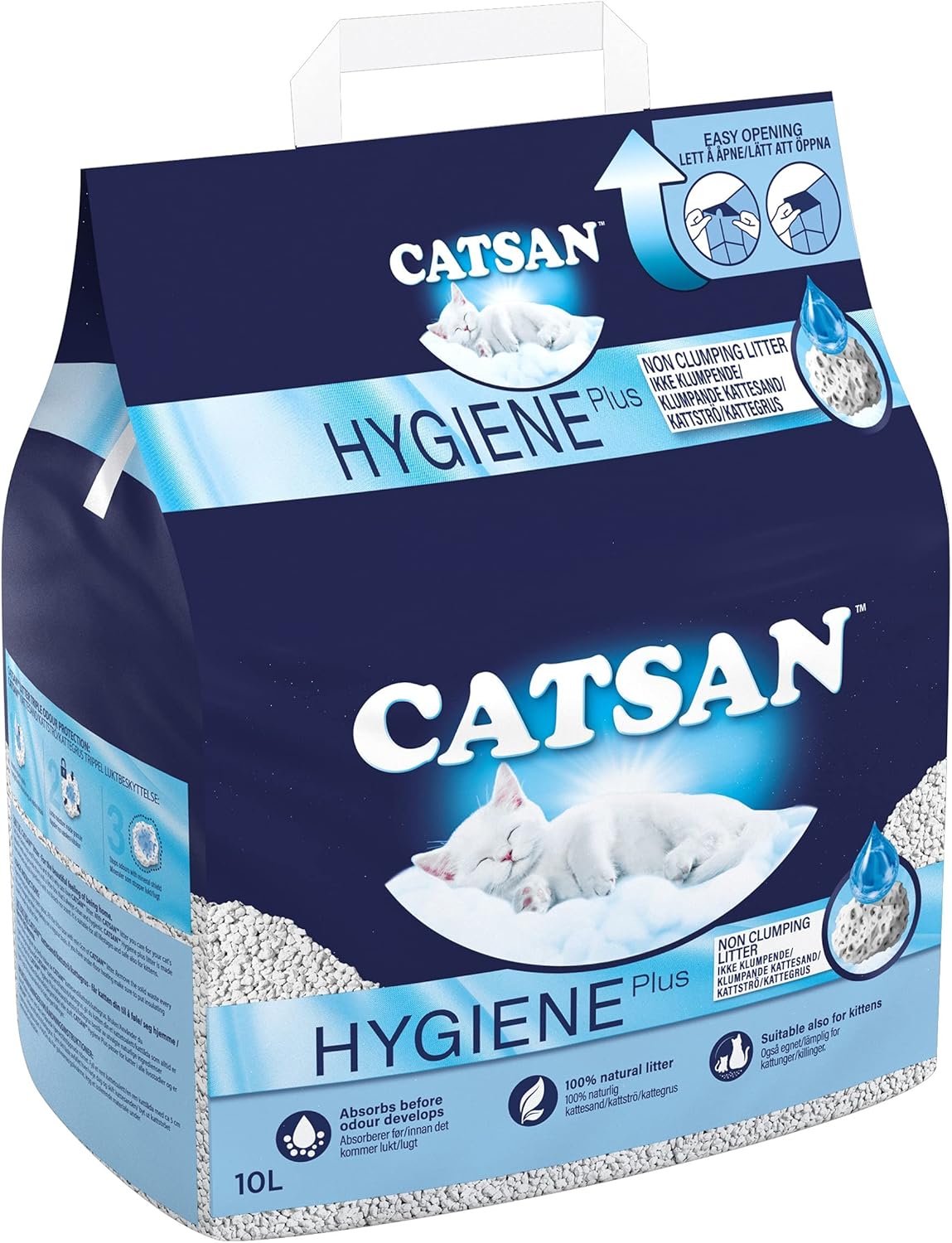 81G+DtRNT8S._AC_SL1500_ (1) Catsan Hygiene Non-Clumping Cat Litter 10L – 100% Natural, White Mineral Granules