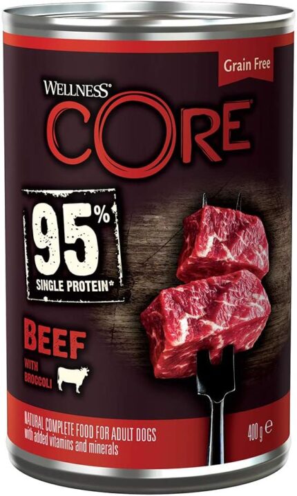 Grain Free Wet Dog Food with Beef and Broccoli for All Breeds