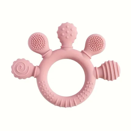 Baby teething toys made from safe food-grade silicone, BPA-free teethers with easy-to-hold rings, soothing newborn accessories and baby care toys.