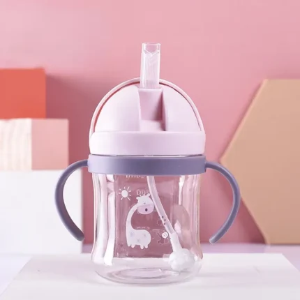 Colorful straw cup for kids – spill-proof learning drinking cup, BPA-free, ideal for water, milk, and juice, perfect Birthday, Christmas, and Easter gift