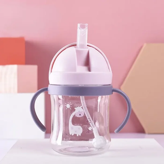 Colorful straw cup for kids – spill-proof learning drinking cup, BPA-free, ideal for water, milk, and juice, perfect Birthday, Christmas, and Easter gift
