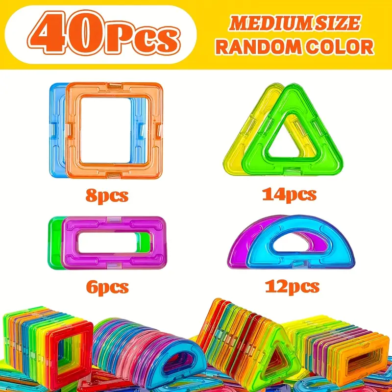33eb8c39-a09f-4b99-81bb-696fc2a94be2 40pcs Magnetic Building Blocks – Safe ABS Construction Puzzle for Children