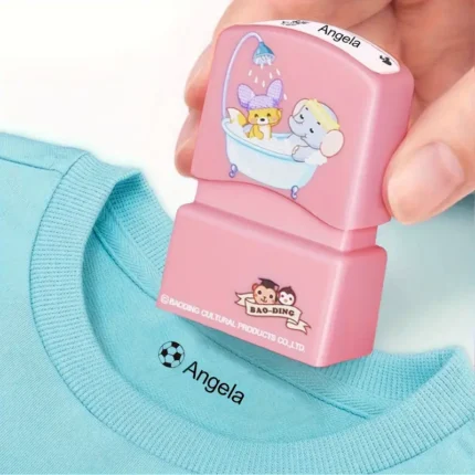 Waterproof Personalized Name Stamp for Clothing – Permanent Kids Label Stamp for School, Daycare, and Bottles