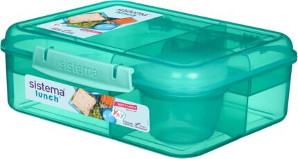 Sistema Bento Box Lunch 1.65L with compartments in assorted colours