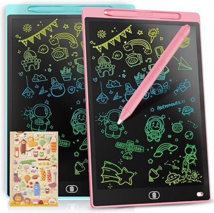Genialba 8.5 Inch LCD Drawing Tablet for Kids – Pink & Blue 2 Pack