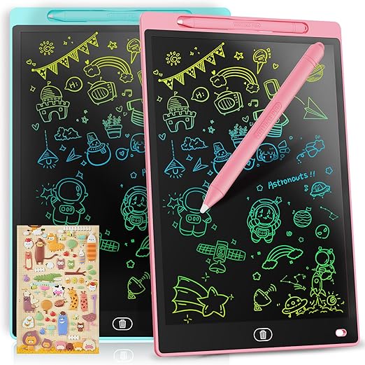 Genialba 8.5 Inch LCD Drawing Tablet for Kids – Pink & Blue 2 Pack