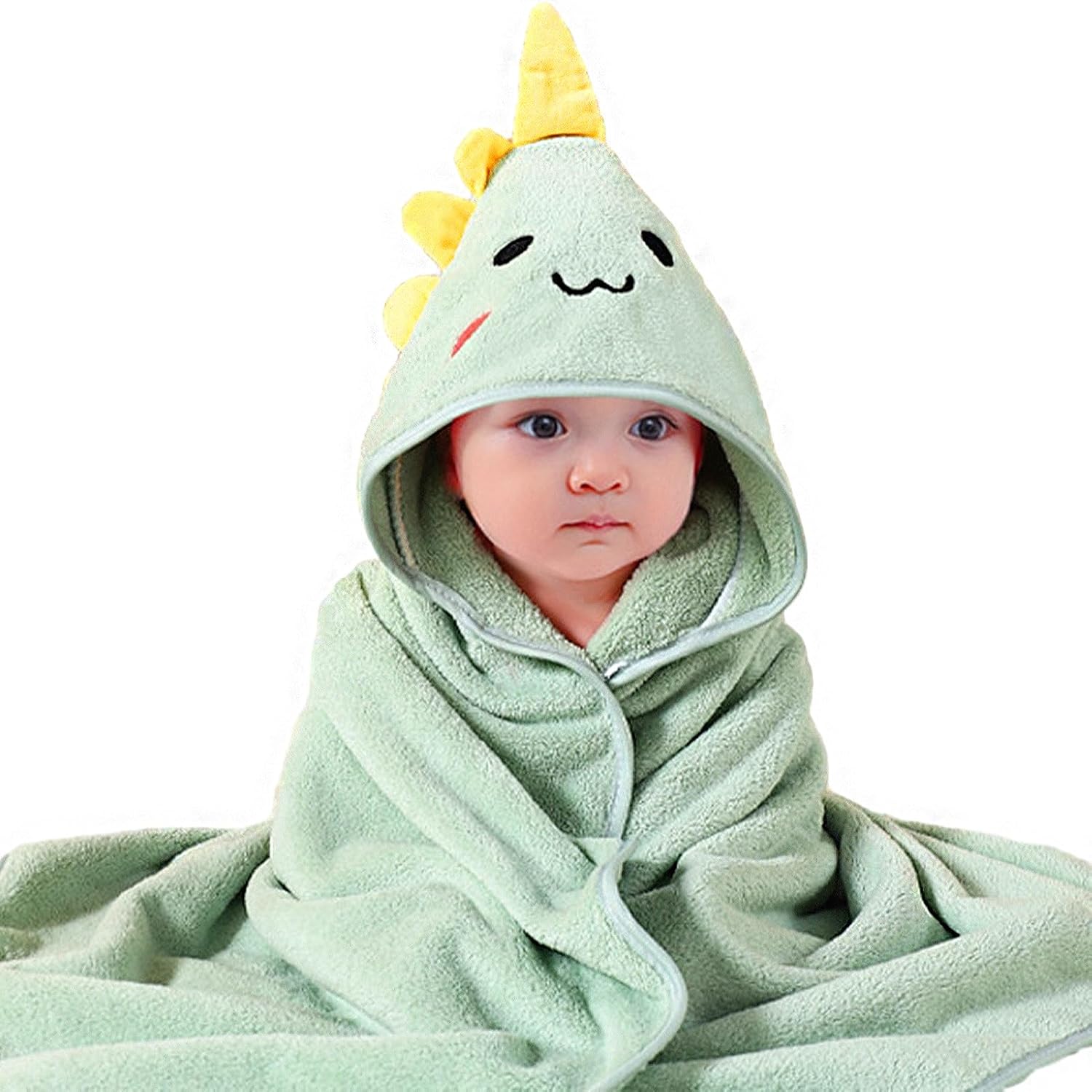 71-3DFF9yfL._AC_SL1500_ Zuimei Hooded Baby Towel 31x31 – Soft Coral Fleece Bath Towel with Animal Hood for Newborns and Toddlers