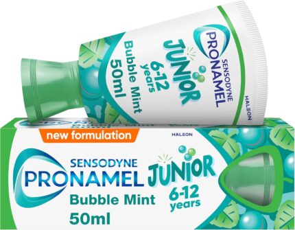 Sensodyne Pronamel Junior Toothpaste 6-12 Years, Bubble Mint Flavour, 50ml Tube